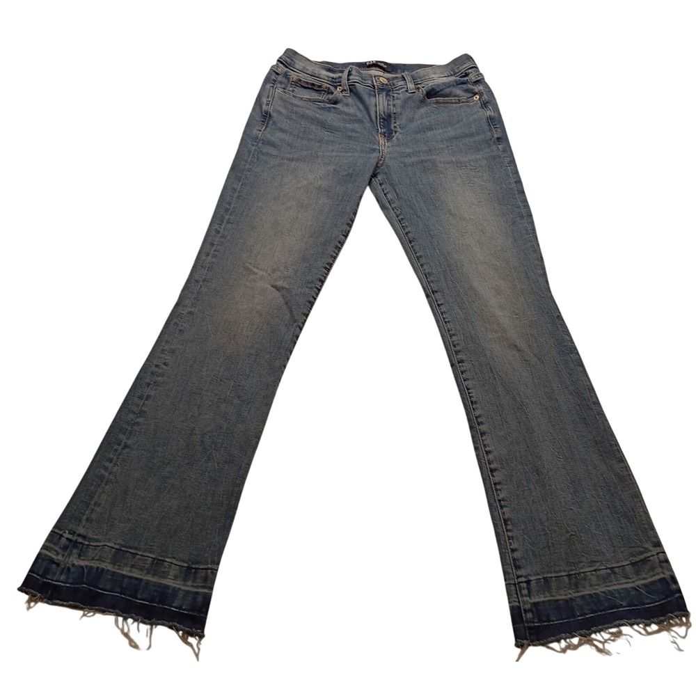 Gap Universal Baby Boot Women's Jeans Raw Released Hem Size 6/28R Blue Denim